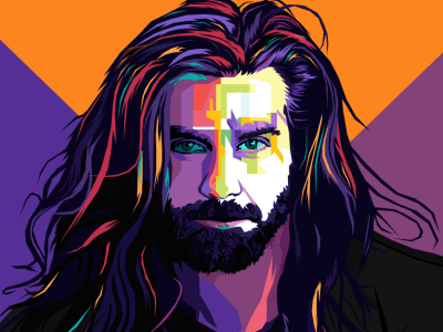 An amazing wpap pop art portrait