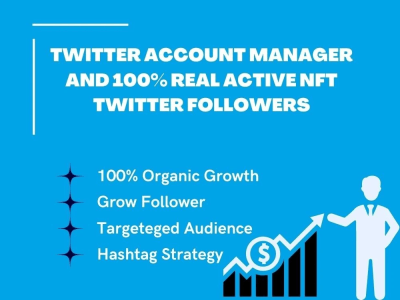 Twitter Organic Growth and 100% Real Active NFT Twitter Followers,
