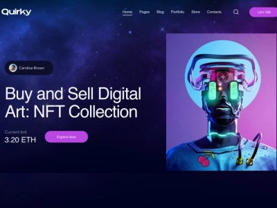 Nft landing page, nft website, nft arts landing page