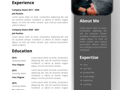 A professional cool Resume or Cv that can boost your Services