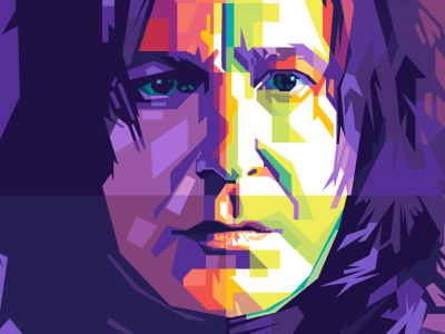 Awesome colourful wpap pop art portrait