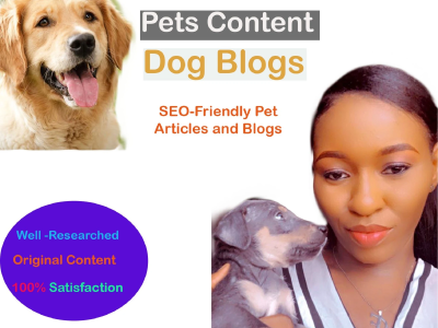 Well-researched 1000 words Dog and Cat articles for your pets' blog for $60