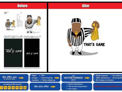 Vector tracing, color separations, line art, Find fonts, Typography ...