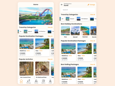 Tour & travel booking mobile app
