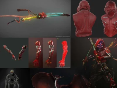 3d character model, texture and rig