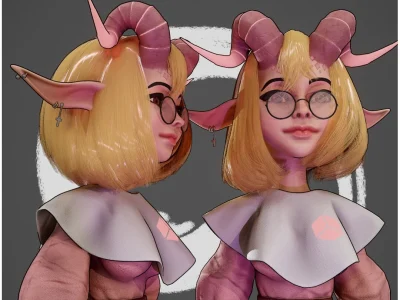 A Anime and Cartoon 3d Model