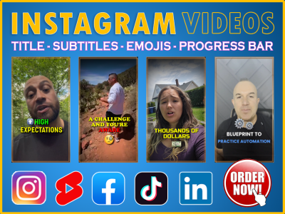 Instagram videos with subtitles, captions and emojis