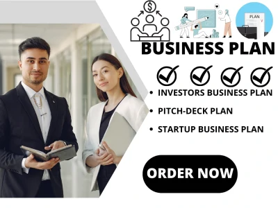 Complete start-up business, financial plan, and a pitch deck business plan.