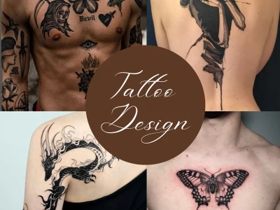 A creative professional tattoo design with free mockup