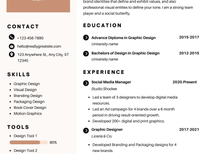 Customised Resume/CV Design for Your Good Impression in Interviews