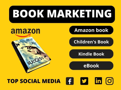 Book marketing, kindle book promotion eBook and amazon book promotion
