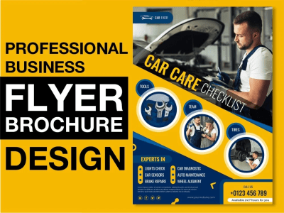 A professional business flyer or brochure with unlimited revisions