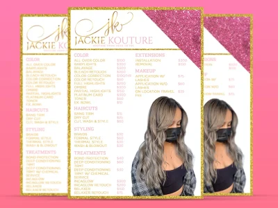 A sell sheet, price list and menu design for your business or products