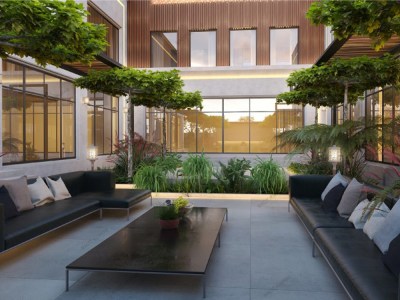 Wonderful design 2d & 3d render of landscape ,backyard ,pool outdoor