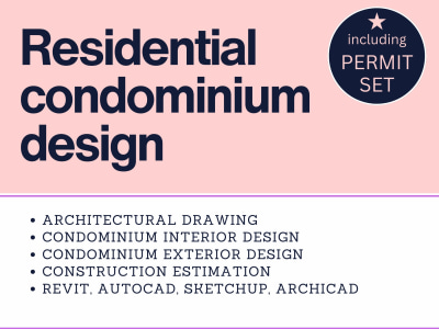 Residential condominium design, drafting in Revit or AutoCAD