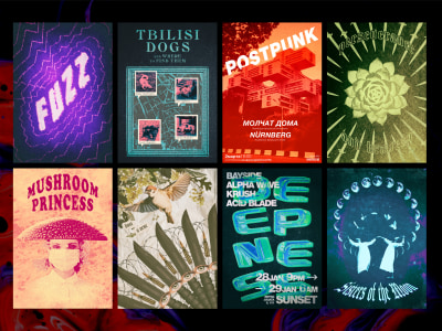 Design a unique poster for event, concert or album cover for music band