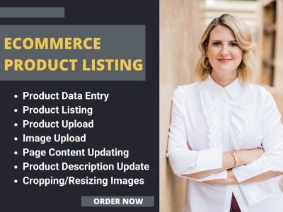 Ecommerce Product Listing & Catalog Data Entry