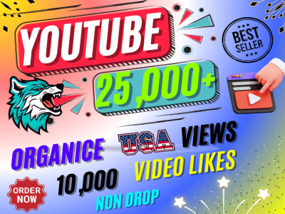Ultrafast 35,000 YouTube USA views