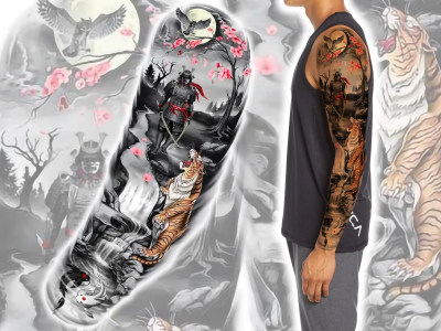 Japanese style tattoo design and art