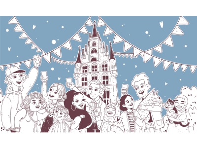 Fun coloring book illustrations