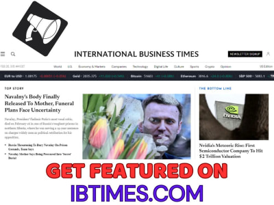 Featured and Pitched on ibtimes (International Business Times) DA 91