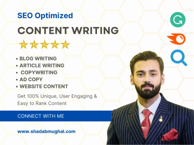 SEO Optimized Article, Website content, Blog Post, Copywiritng In 24 Hours