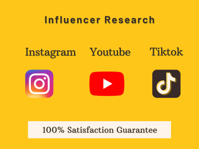 Social media influencers list for any targeted Niche