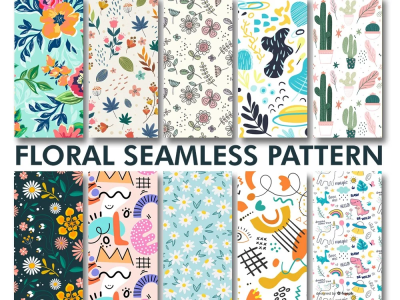 Floral seamless vector surface/textile pattern
