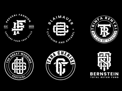 Minimalist initial letters monogram and urban clothing brand logo
