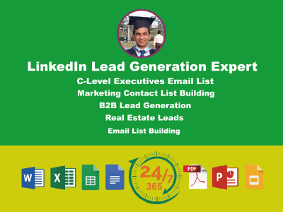 LinkedIn lead generation, b2b lead generation, c-level email list building