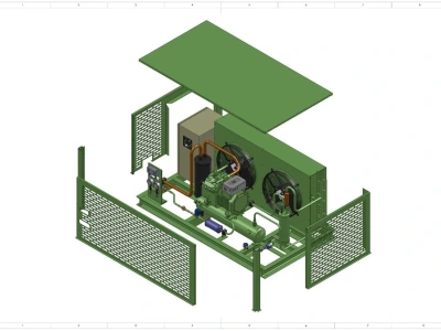 3d model of sheet metal design for laser in SolidWorks