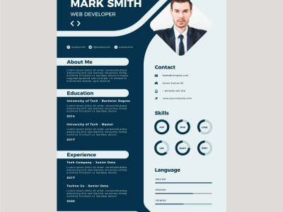 A professional resume  and  cv design