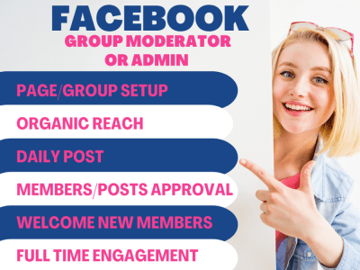A service of professional Facebook group/page moderator or admin