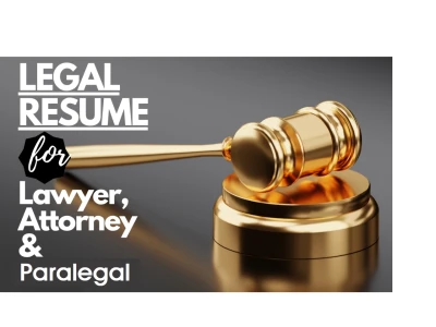 A professional legal resume for a lawyer, attorney, paralegal