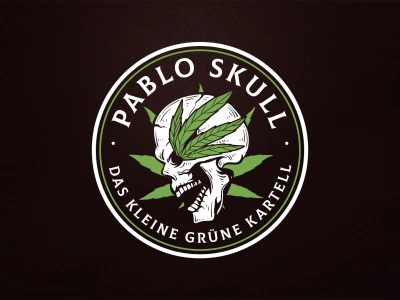Awesome vintage logo with hand-drawn illustration