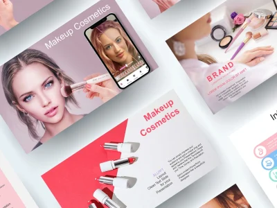 A beautiful Presentation on Beauty & Cosmetics Makeup with graphics