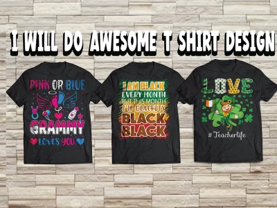 Custom Typography Graphics Clothing Design & Bulk T-shirt for your Business