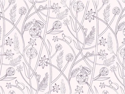 Seamless decorative pattern design for wallpapers and home decor