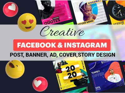 Facebook, Instagram, LinkedIn Ads, social media posts and story design