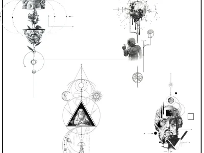 A geometric tattoo design in my style