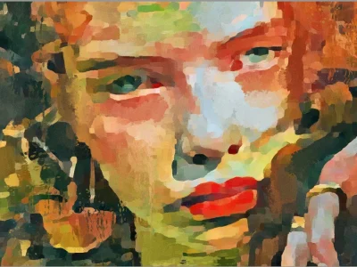 An abstract digital portrait painting