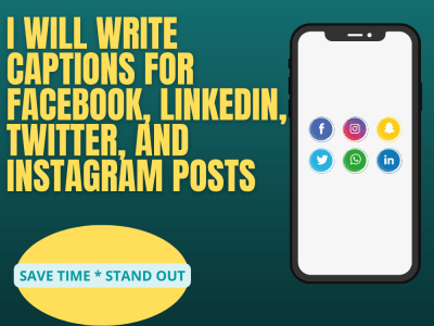 Captions for Facebook, LinkedIn, Twitter and Instagram posts
