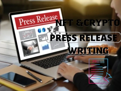 An nft, ico, metaverse, blockchain, cryptocurrency press release  writer