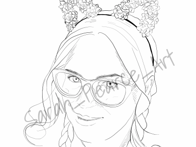 A detailed vector line art illustration from any requested image