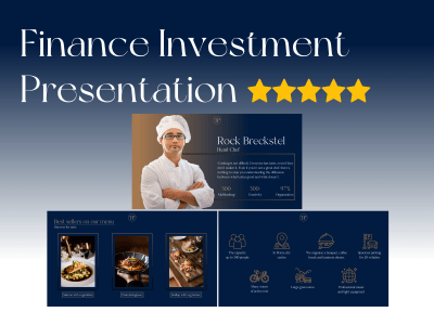 Elegant unique Investment and Finance Presentation design wow for audience