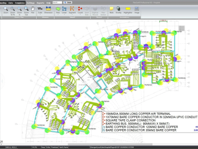 A detailed electrical material takeoffs