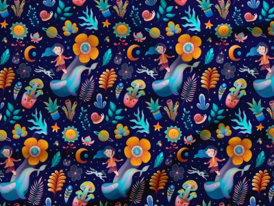 Awesome unique seamless pattern design