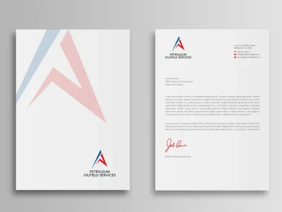 Creative letterhead with the ms word document