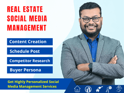 Real Estate social media management & marketing monthly