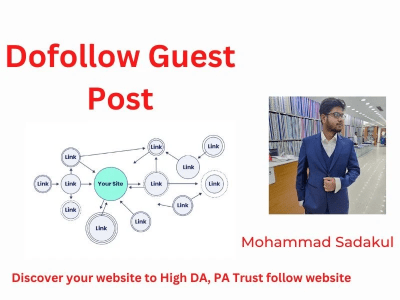 A dofollow guest post backlink with your website or targeted URL